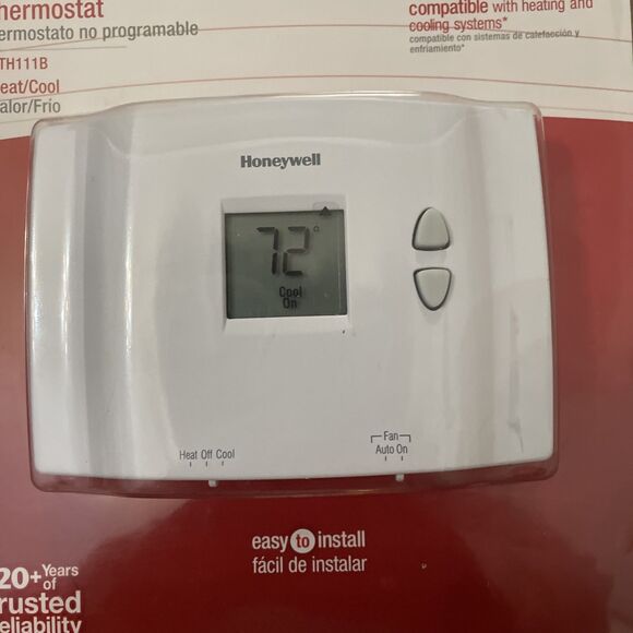 Honeywell RTH111B Digital Non-Programmable Thermostat White Deadstock - Picture 7 of 10